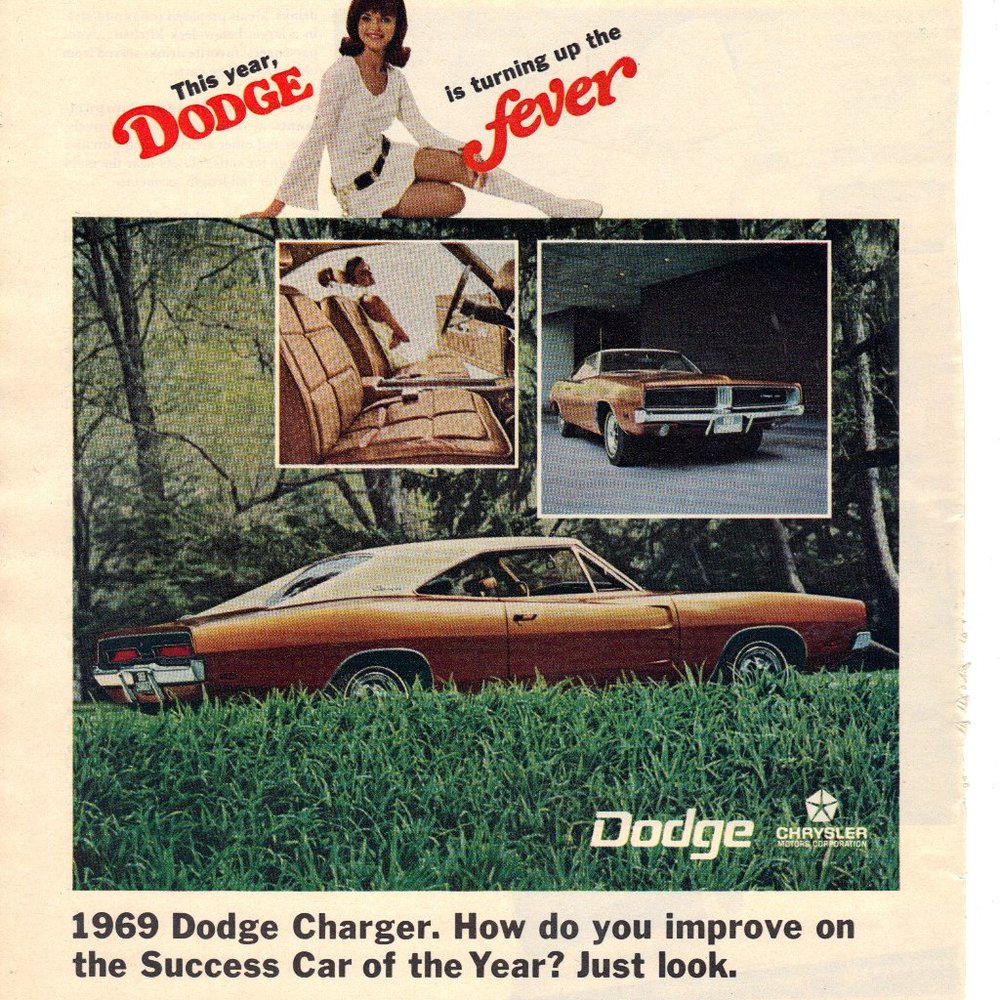 Vintage 1968 Dodge Charger Print Ad PA278
